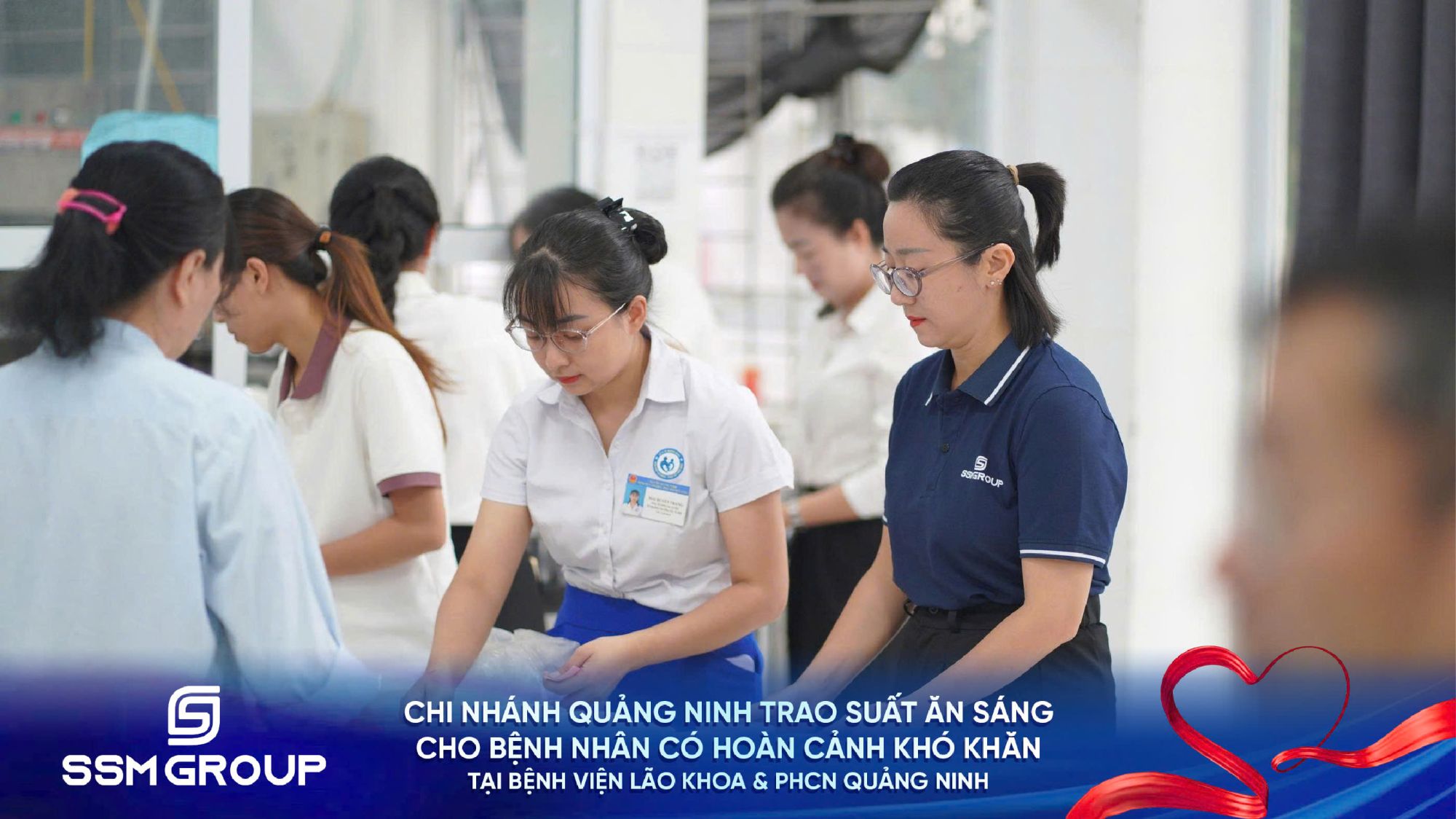 Các thành viên SSM Group Chi nhánh Quảng Ninh đã có mặt tại Bệnh viện Lão khoa & Phục hồi chức năng Quảng Ninh để tiếp tục hành trình thiện nguyện