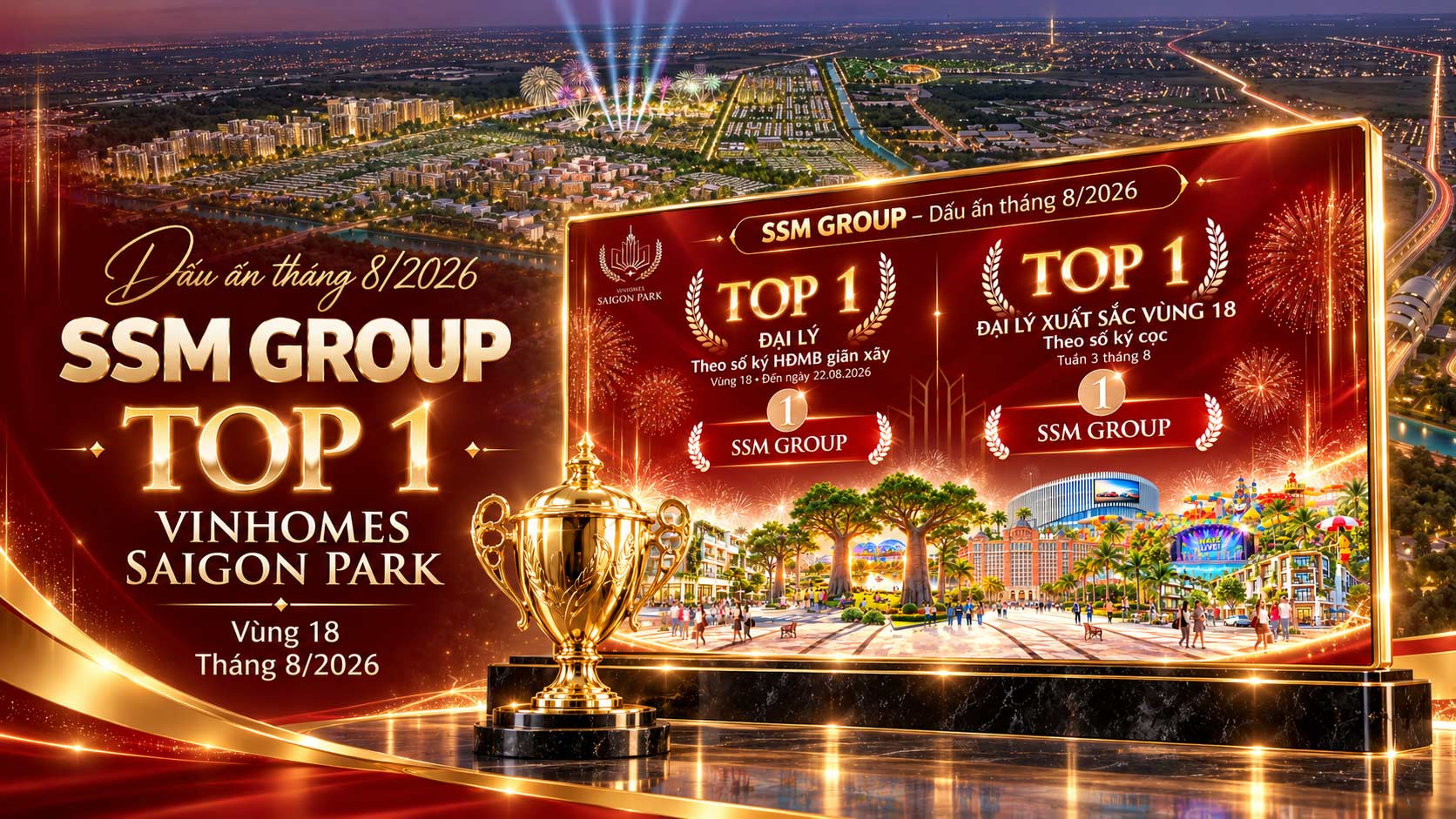 Tháng 8/2026 – Top 1 Đại lý hạng A có số ký HĐMB cao nhất