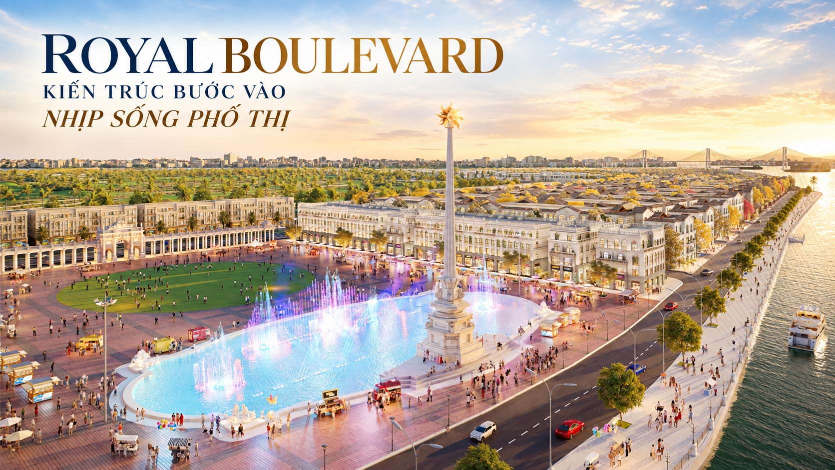 Royal Boulevard – kiến trúc bước vào nhịp sống phố thị